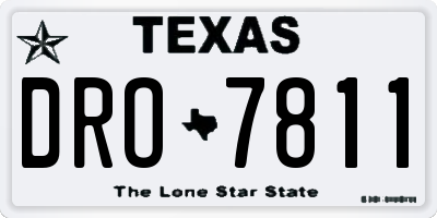 TX license plate DRO7811