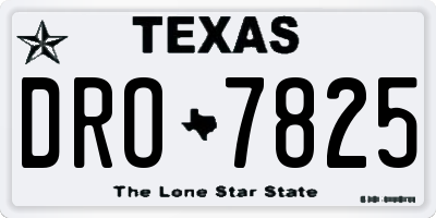 TX license plate DRO7825