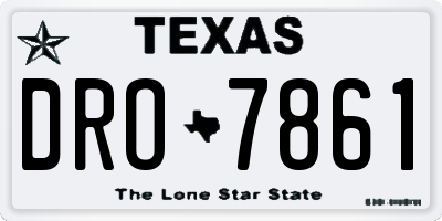 TX license plate DRO7861