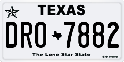 TX license plate DRO7882