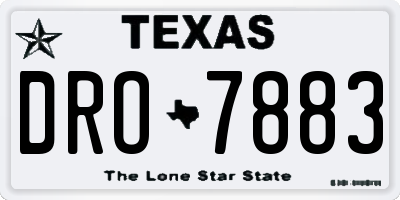 TX license plate DRO7883