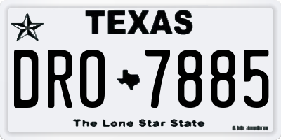 TX license plate DRO7885