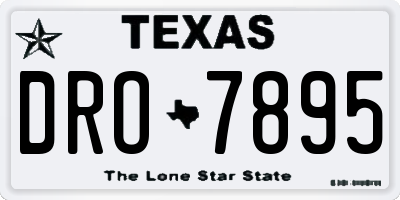 TX license plate DRO7895