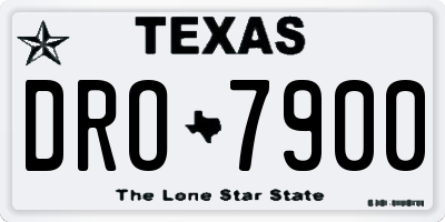 TX license plate DRO7900