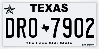 TX license plate DRO7902