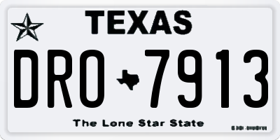 TX license plate DRO7913