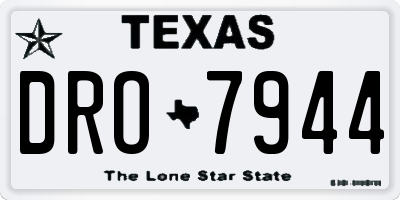 TX license plate DRO7944