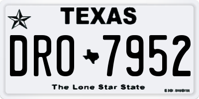TX license plate DRO7952