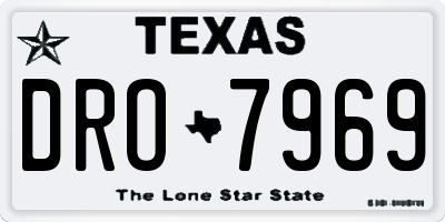 TX license plate DRO7969