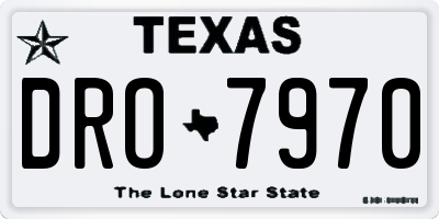 TX license plate DRO7970