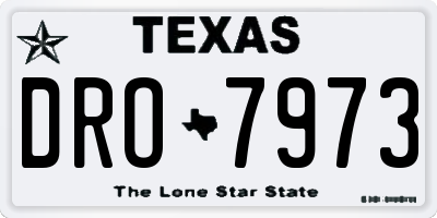 TX license plate DRO7973