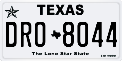 TX license plate DRO8044