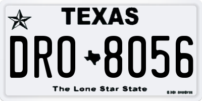 TX license plate DRO8056