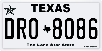 TX license plate DRO8086