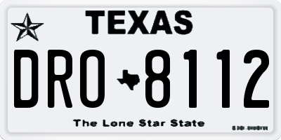 TX license plate DRO8112