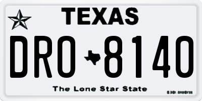 TX license plate DRO8140