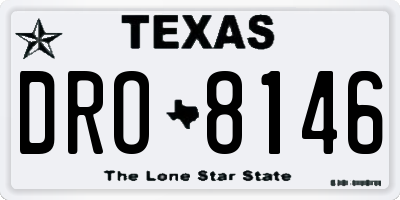 TX license plate DRO8146