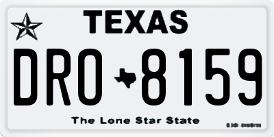 TX license plate DRO8159
