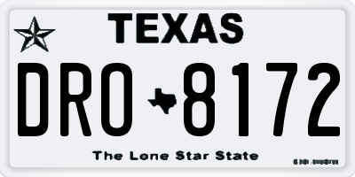 TX license plate DRO8172