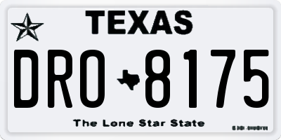 TX license plate DRO8175
