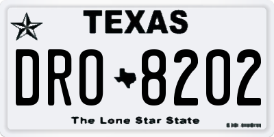 TX license plate DRO8202