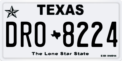 TX license plate DRO8224