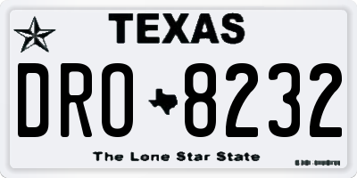 TX license plate DRO8232