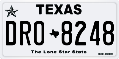 TX license plate DRO8248