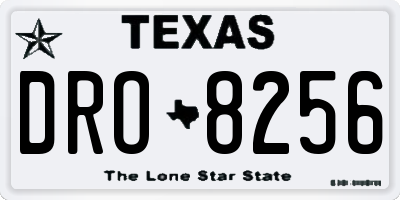 TX license plate DRO8256