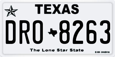 TX license plate DRO8263