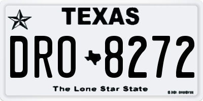 TX license plate DRO8272