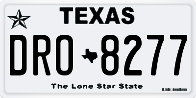 TX license plate DRO8277