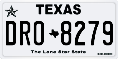 TX license plate DRO8279