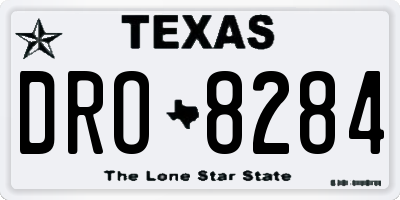 TX license plate DRO8284