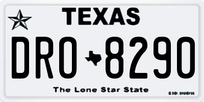 TX license plate DRO8290