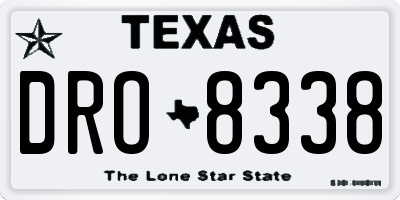 TX license plate DRO8338