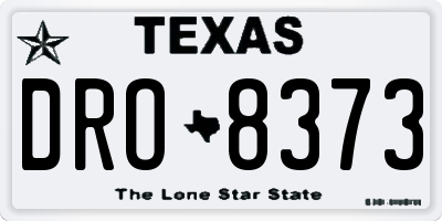 TX license plate DRO8373