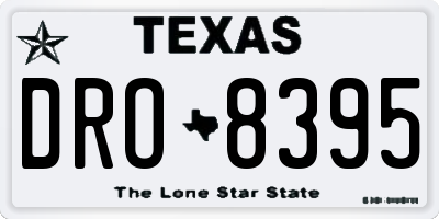 TX license plate DRO8395