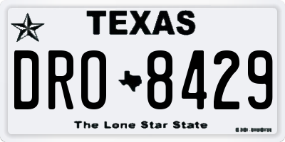 TX license plate DRO8429