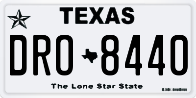 TX license plate DRO8440