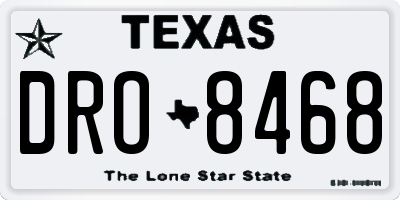 TX license plate DRO8468