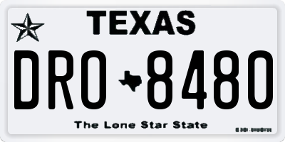 TX license plate DRO8480