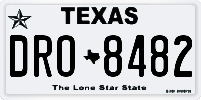 TX license plate DRO8482
