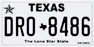 TX license plate DRO8486