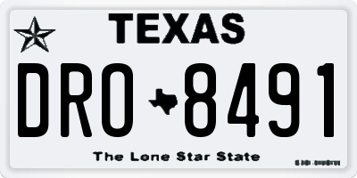 TX license plate DRO8491