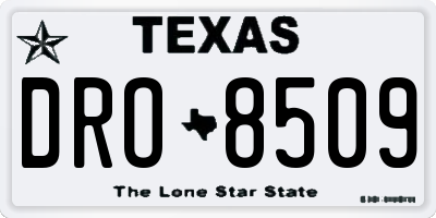 TX license plate DRO8509
