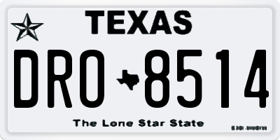 TX license plate DRO8514
