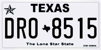 TX license plate DRO8515