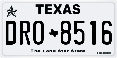 TX license plate DRO8516
