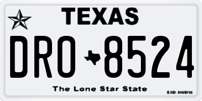 TX license plate DRO8524